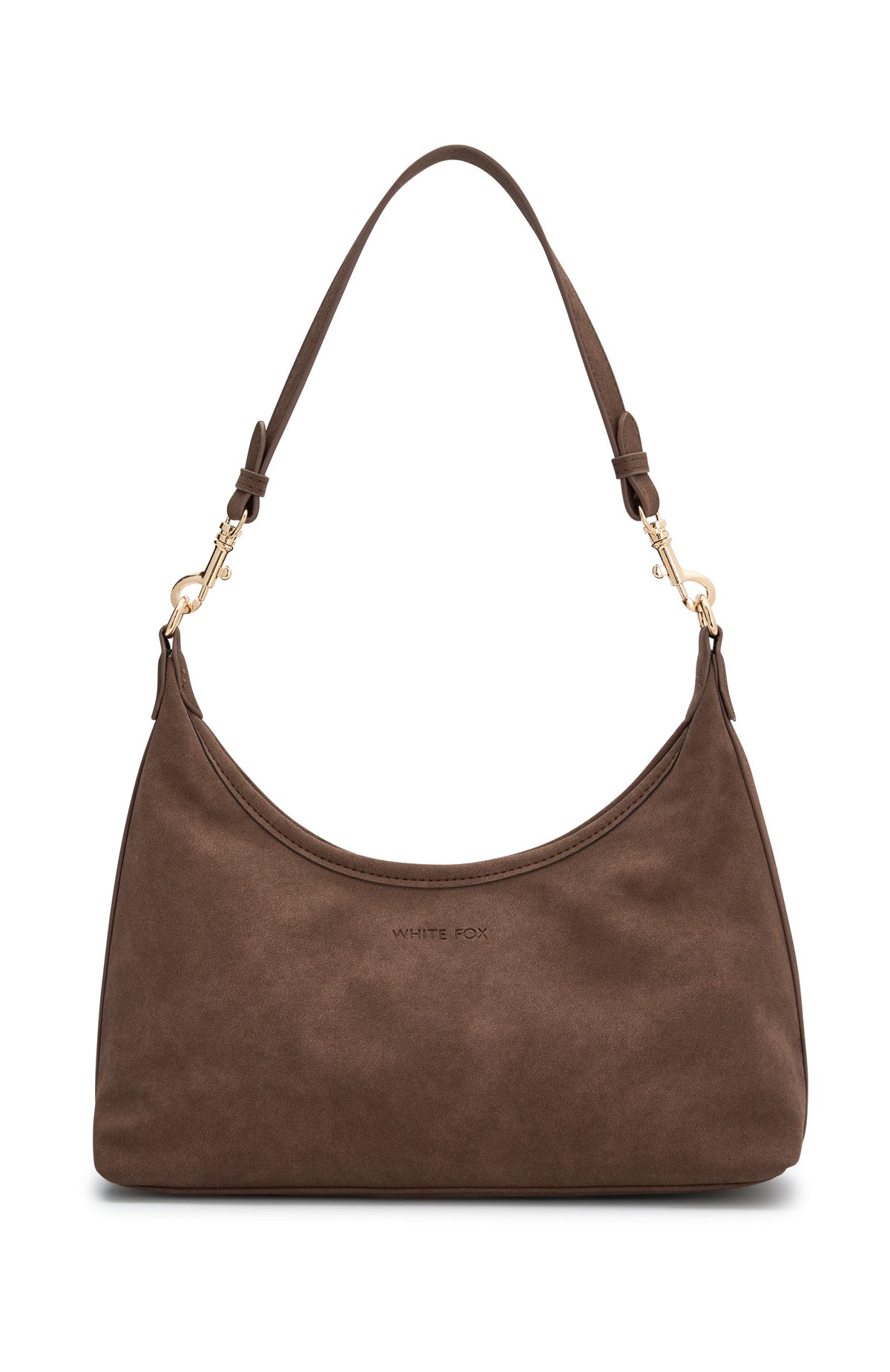 Jane Shoulder Bag Chocolate Faux Suede