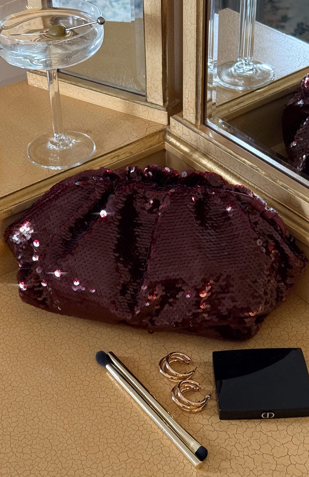 June Clutch Bag Burgundy