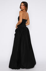 Keep My Promise Strapless Maxi Dress Black