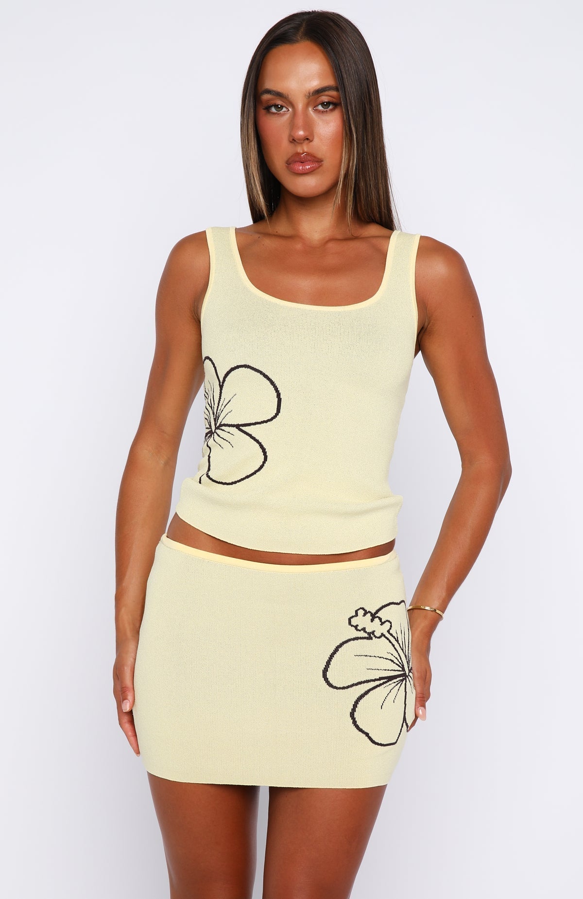 Kiss Me Later Knit Top Lemon