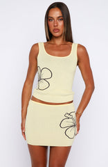 Kiss Me Later Knit Top Lemon