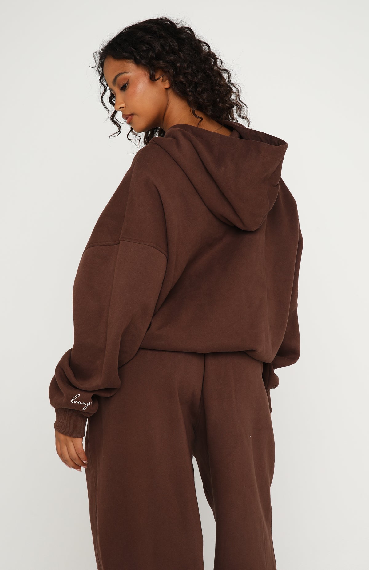 Know What You Want Oversized Hoodie Chocolate