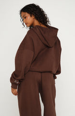 Know What You Want Oversized Hoodie Chocolate