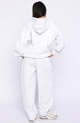 Know What You Want Barrel Leg Sweatpants Grey Marle