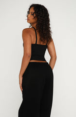 Know What You Want Singlet Top Black