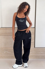 Know What You Want Barrel Leg Sweatpants Black