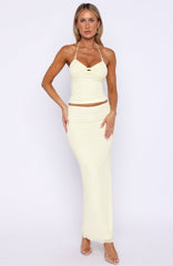 Lemon Squeeze Maxi Skirt Lemon
