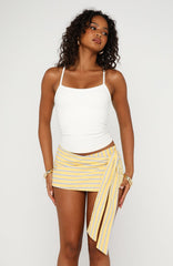 Lovely Girl Mini Skort Yellow Stripe