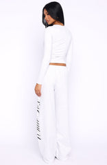 Luxurious Girl Track Pants Grey Marle