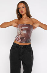 Make It Real Strapless Sequin Bustier Floral Shadows