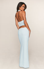 No Notes Needed Halter Maxi Dress Baby Blue