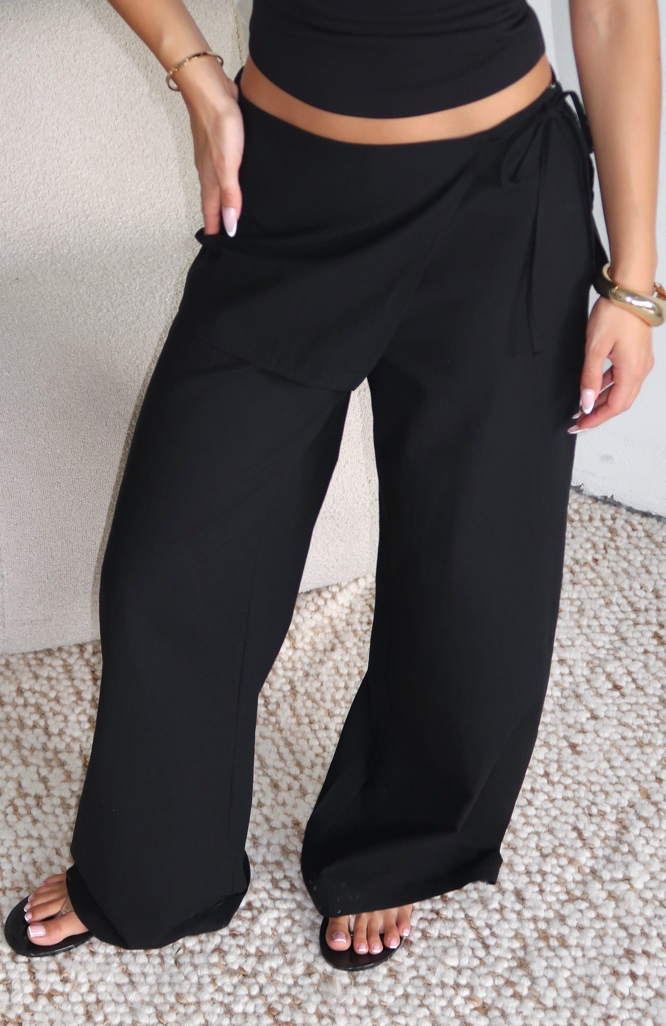 Off Beat Pants Black
