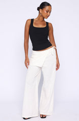 Off Beat Pants Off White