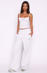 Off The Field Double Waistband Wide Leg Sweatpants Grey