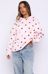 Offstage Printed Oversized Hoodie Posy Polka Dot