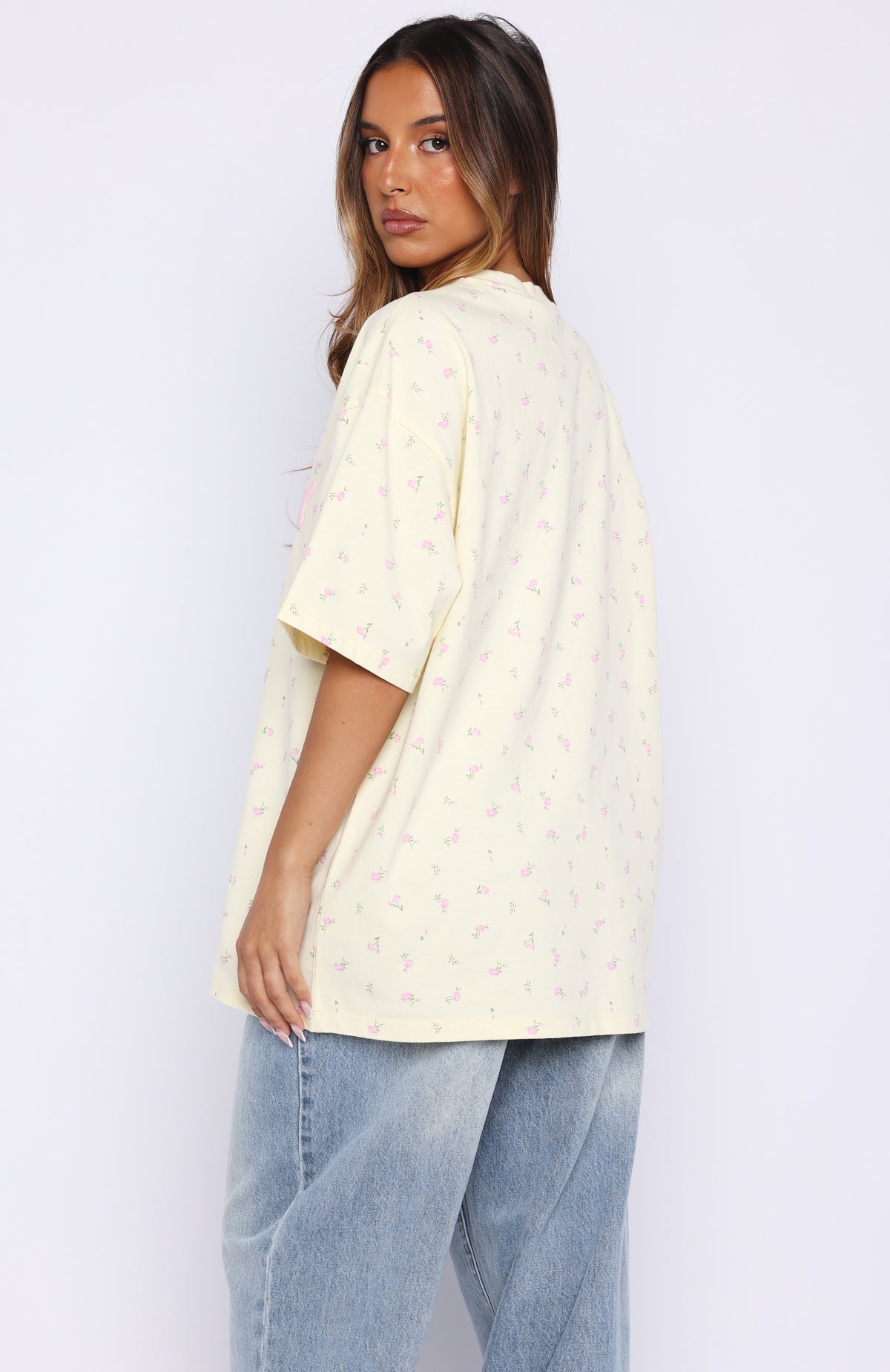 Offstage Printed Oversized Tee Lemon Ditsy