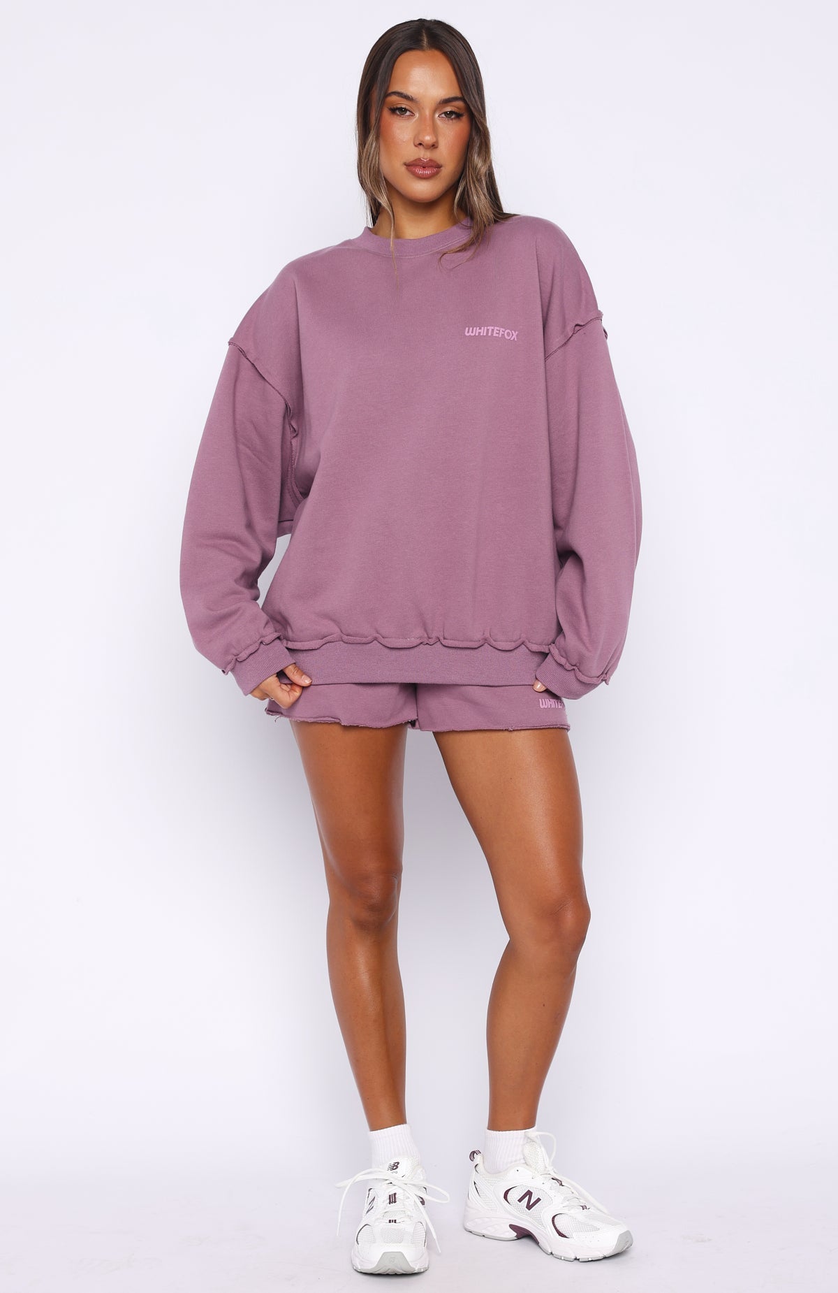 On My Own Terms Oversized Drop Shoulder Sweater Dusty Plum