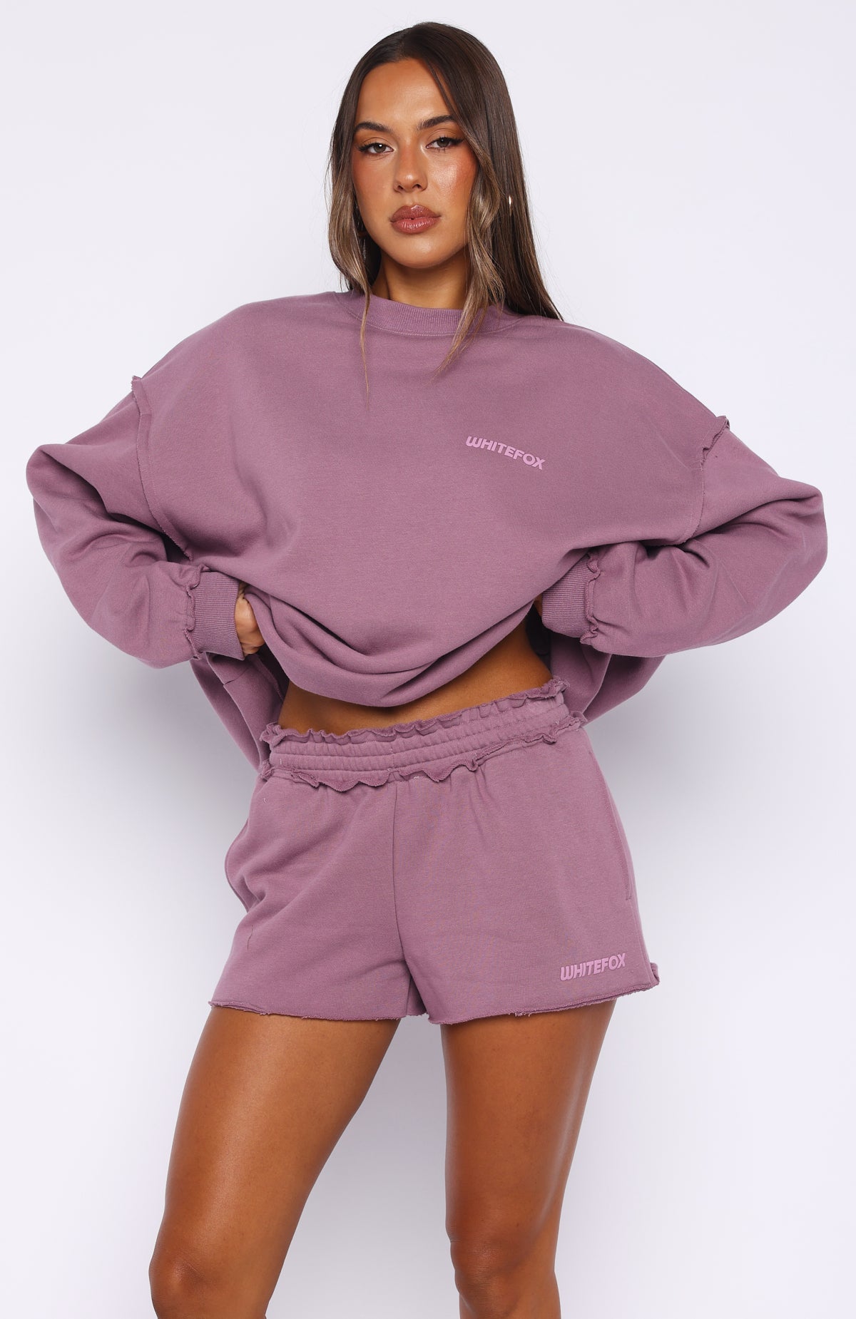 On My Own Terms Lounge Shorts Dusty Plum