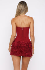 Tell Me A Secret Strapless Bustier Wine