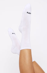 One More Look Socks White