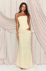 Peach Fizz Strapless Maxi Dress Lemon
