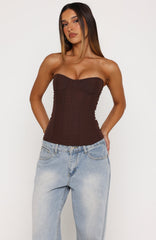 Pinky Promise Strapless Bustier Chocolate