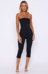 Pocket Rocket Capri Jumpsuit Navy/Blue Stripe