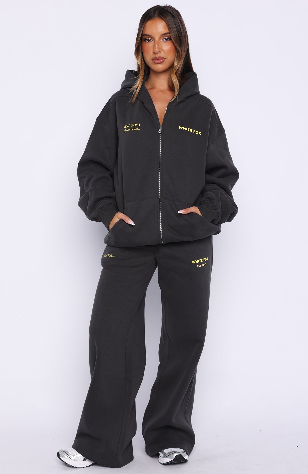 Proving Myself Wrong Wide Leg Sweatpants Charcoal