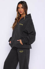 Proving Myself Wrong Zip Front Hoodie Charcoal