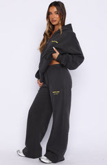 Proving Myself Wrong Wide Leg Sweatpants Charcoal