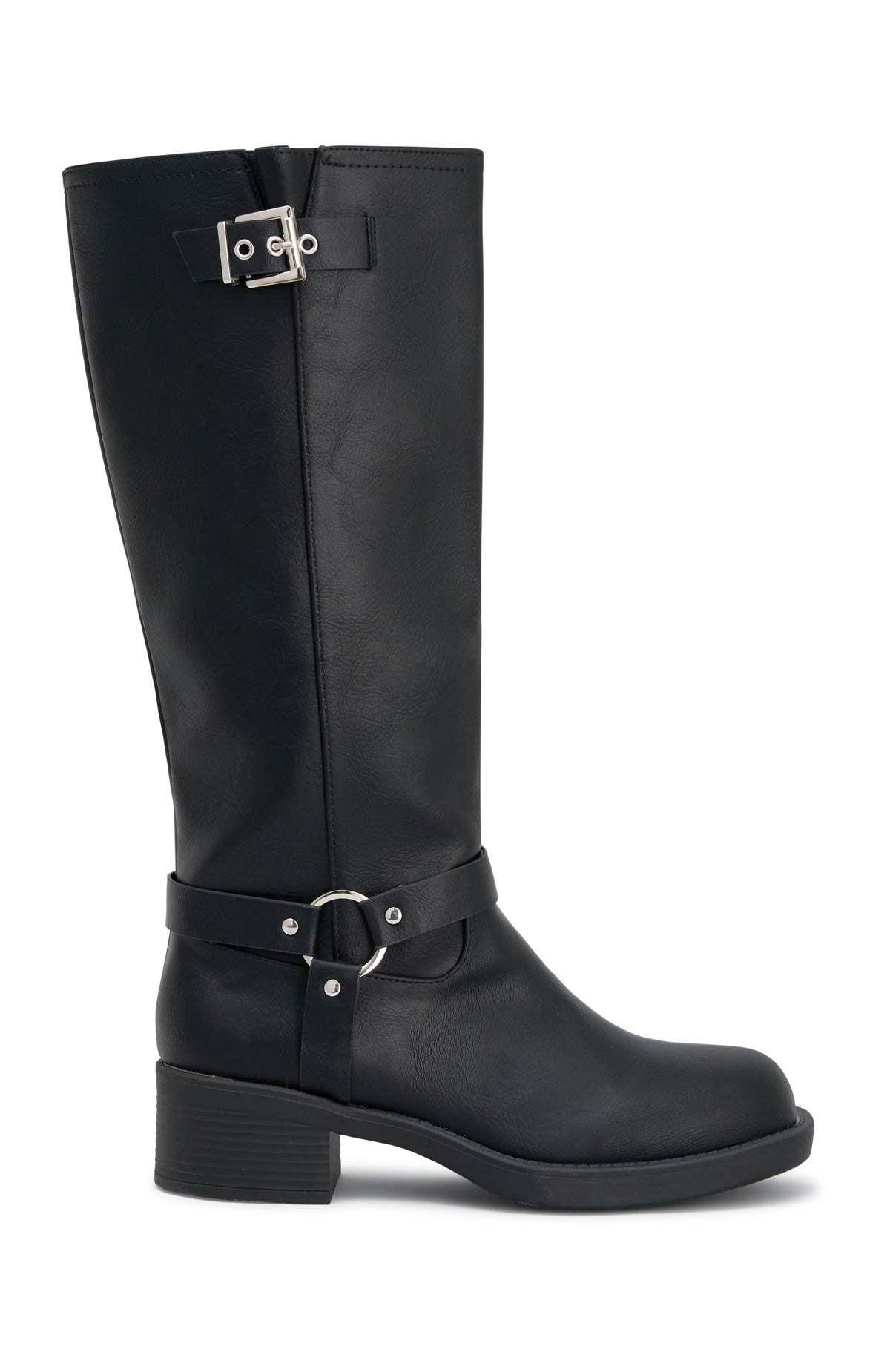 Rafferty Knee High Boots Black PU