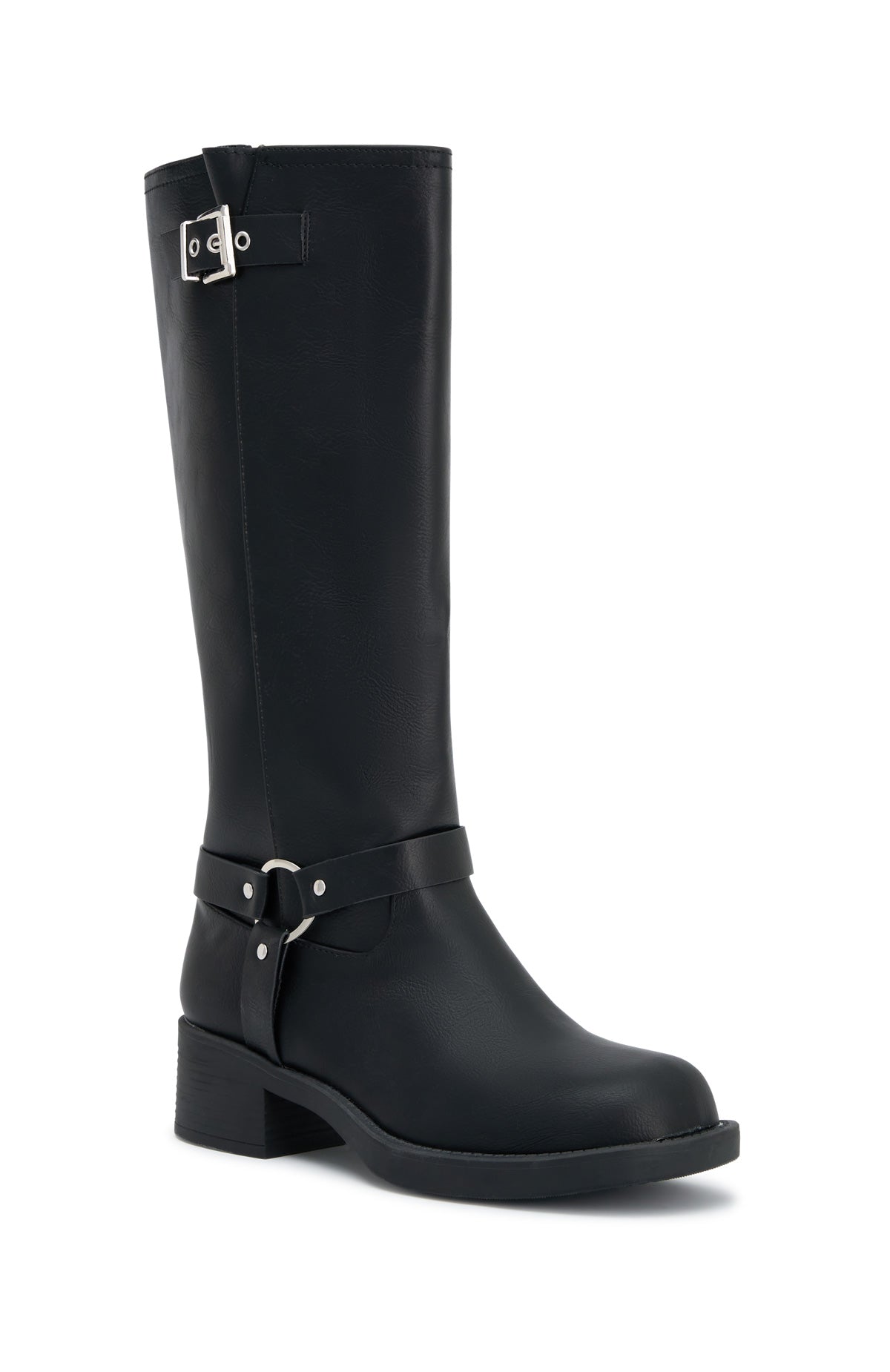 Rafferty Knee High Boots Black PU
