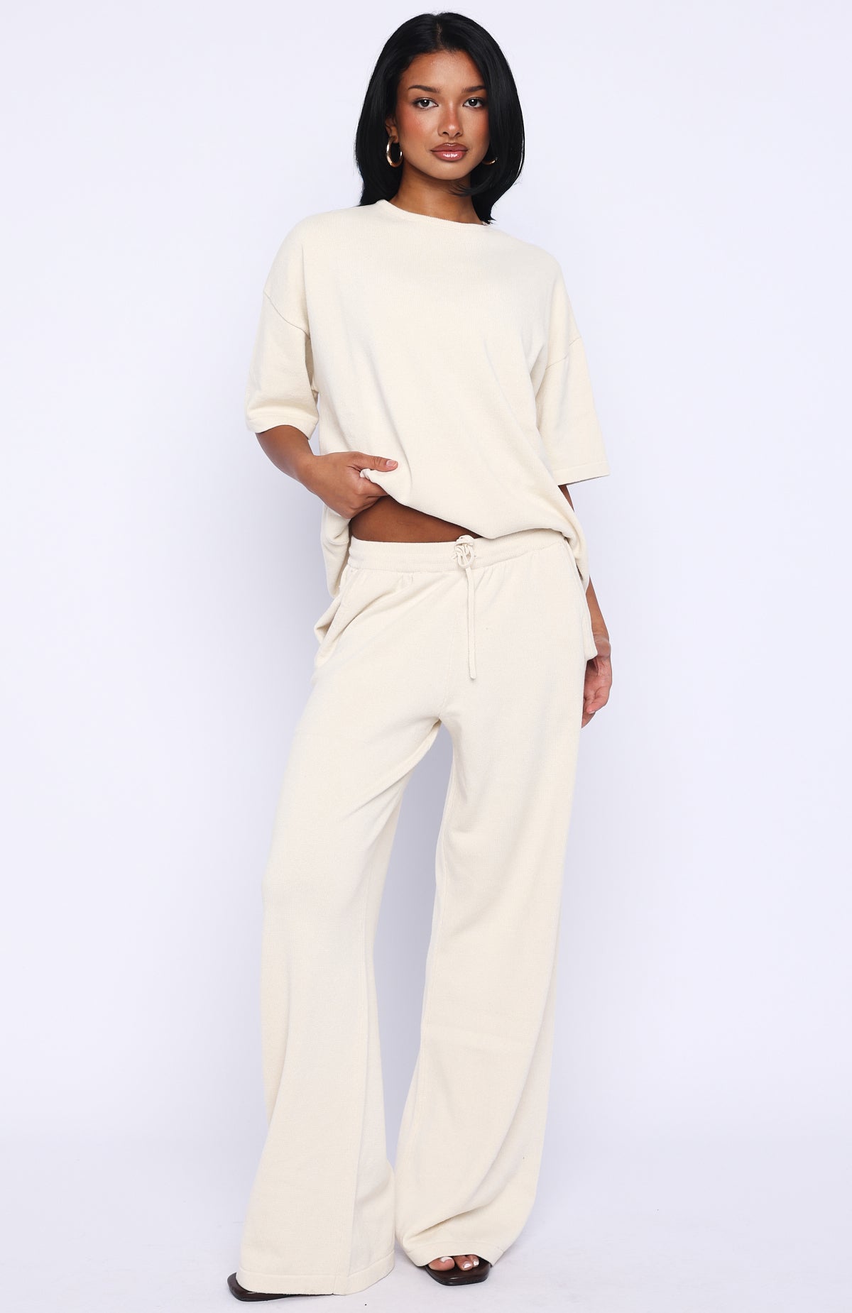 Rare Catch Knit Pants Cream