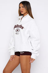 Release 15 Amari Quarter Zip Sweater Grey Marle