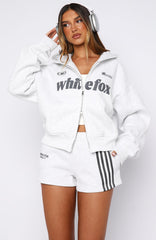 Release 15 Janie Boxy Zip Front Hoodie Grey Marle