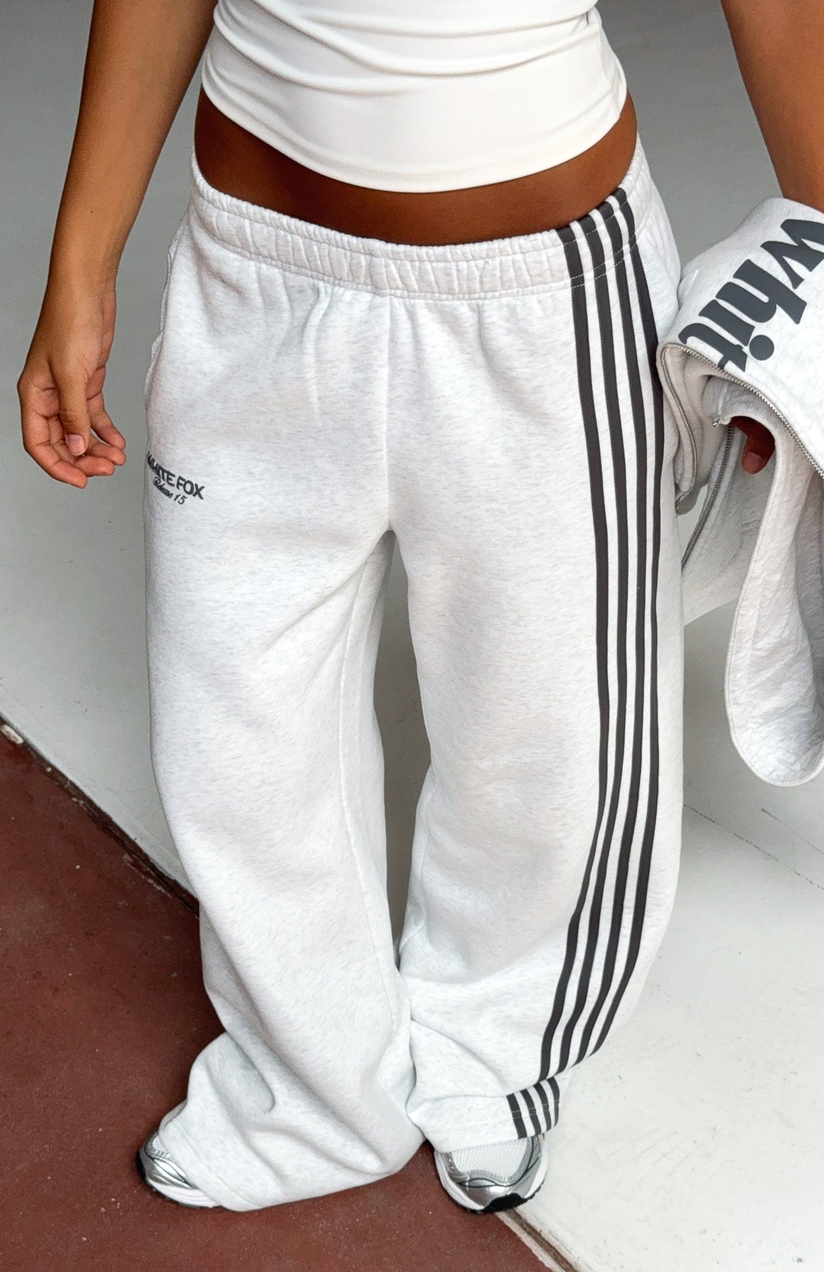 Release 15 Asalia Wide Leg Sweatpants Grey Marle