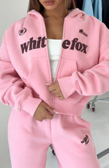 Release 15 Janie Boxy Zip Front Hoodie Pink