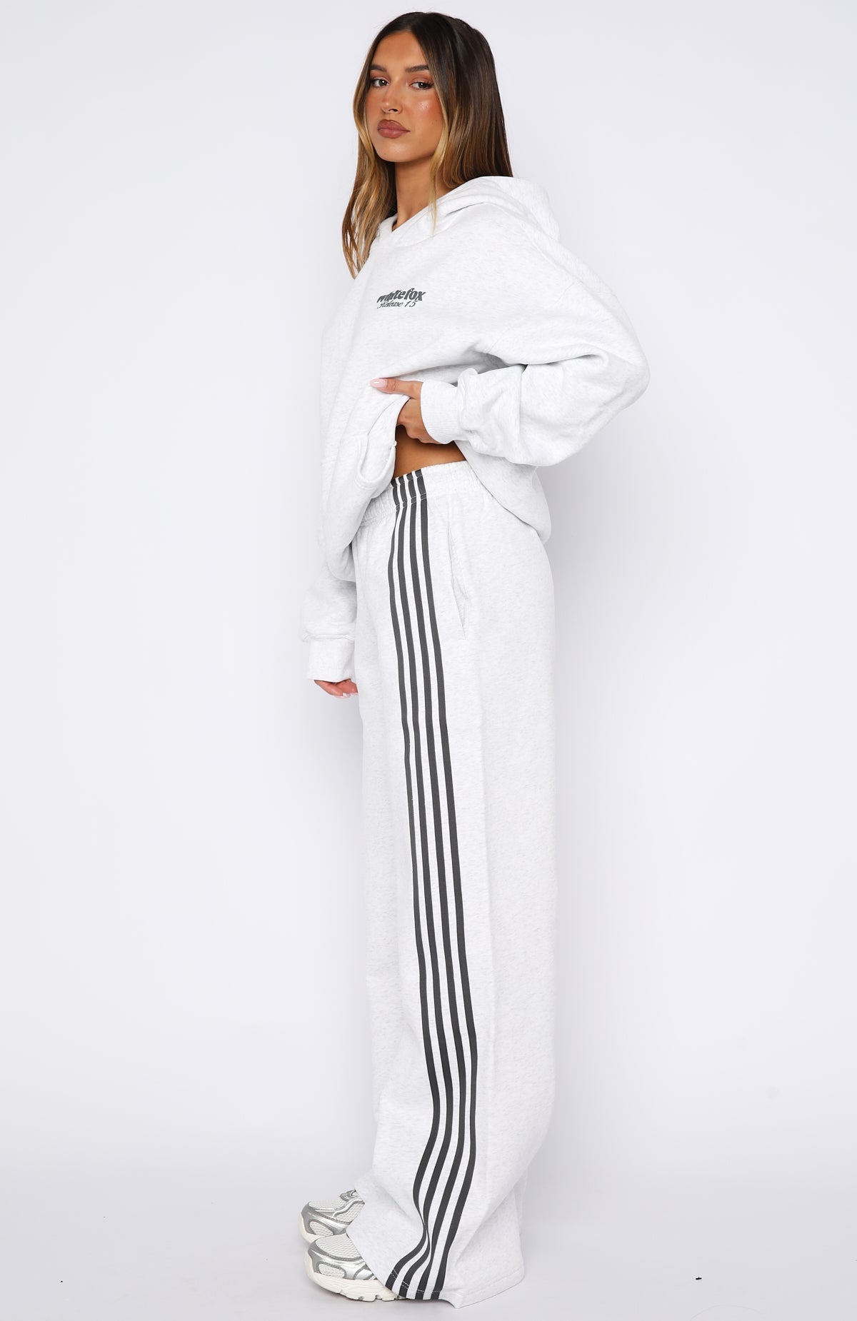 Release 15 Asalia Wide Leg Sweatpants Grey Marle