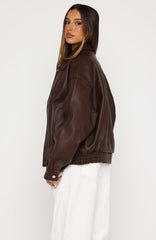 Retrograde PU Jacket Chocolate