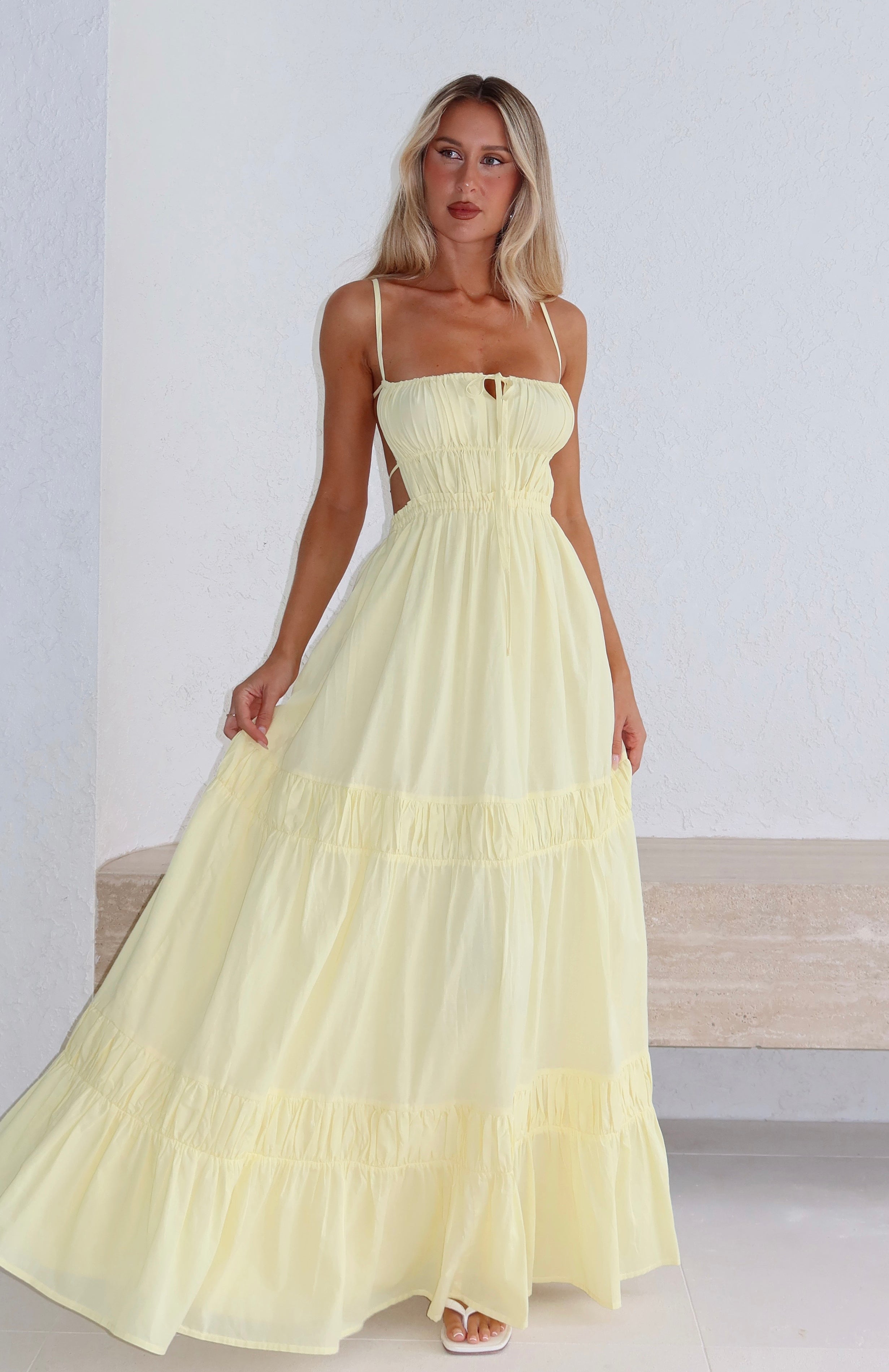 Rumour Has It Maxi Dress Lemon
