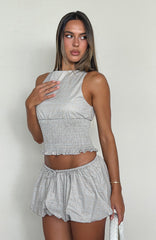 Runaway Heart Top Beige Check