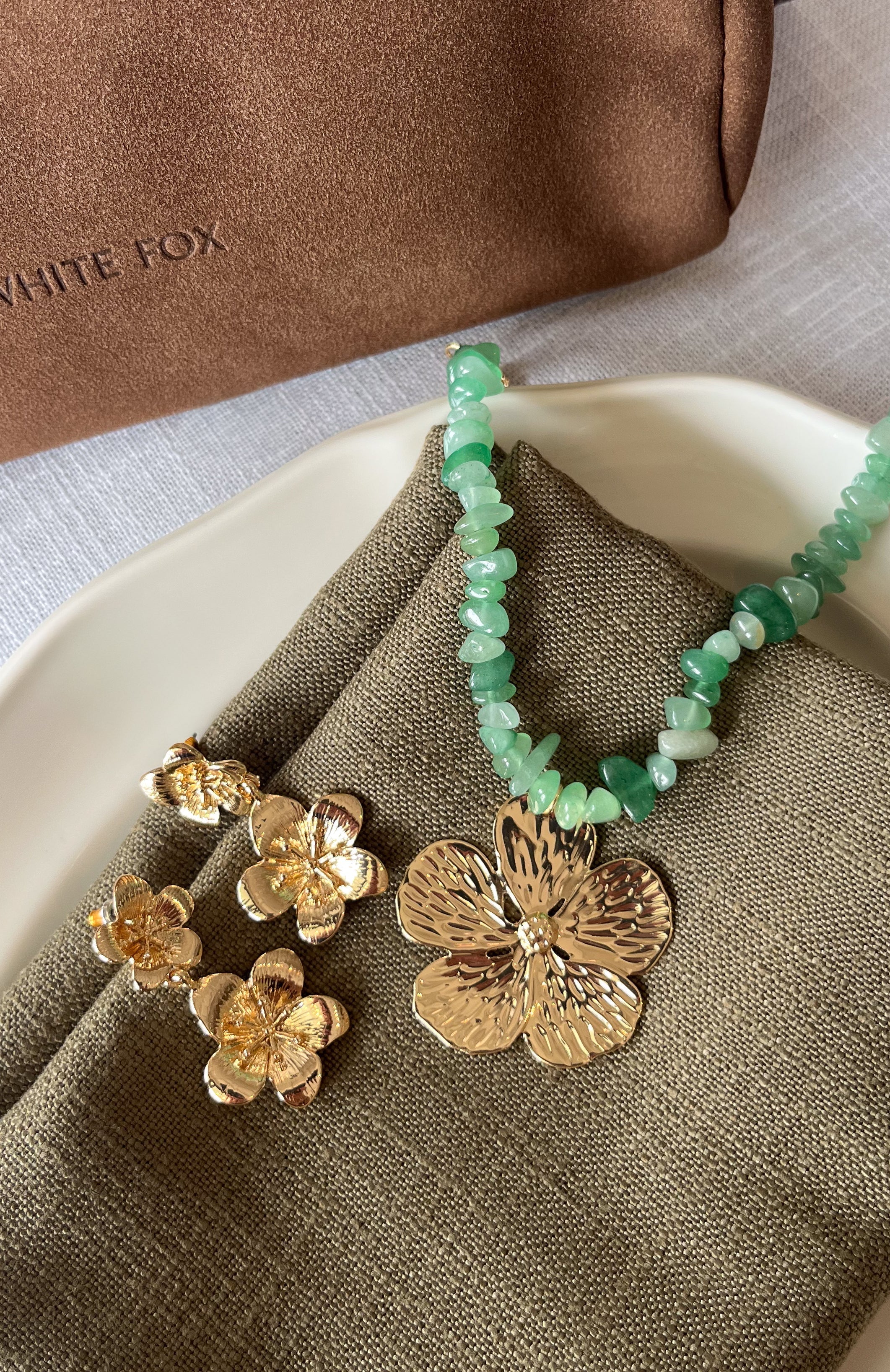 Saylor Necklace Gold/Teal