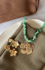 Saylor Necklace Gold/Teal
