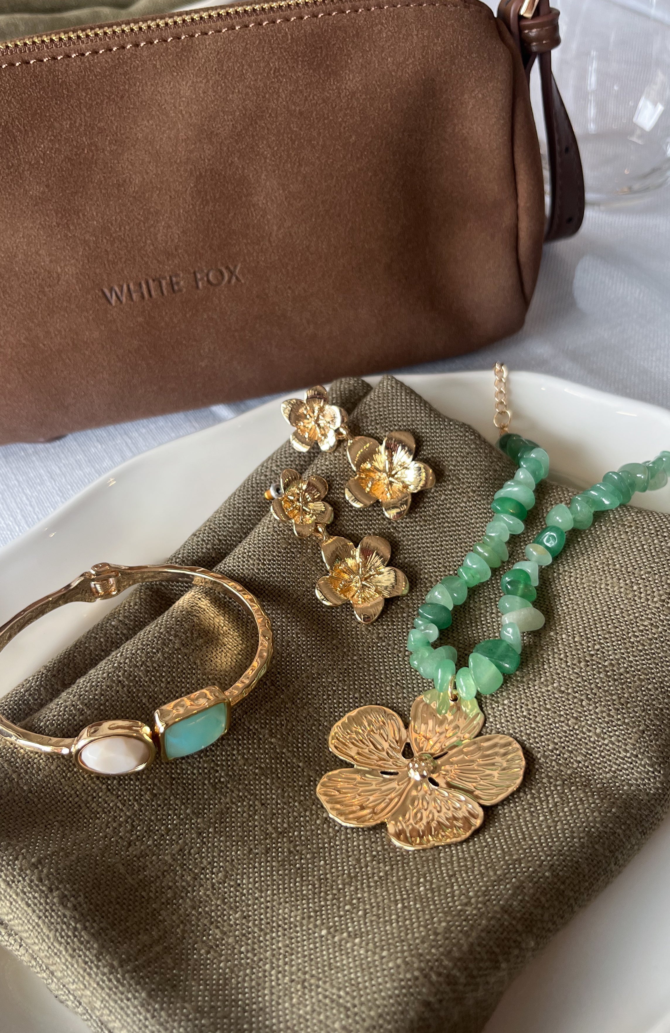 Saylor Necklace Gold/Teal
