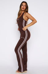 She Means Business Flare Pants Chocolate