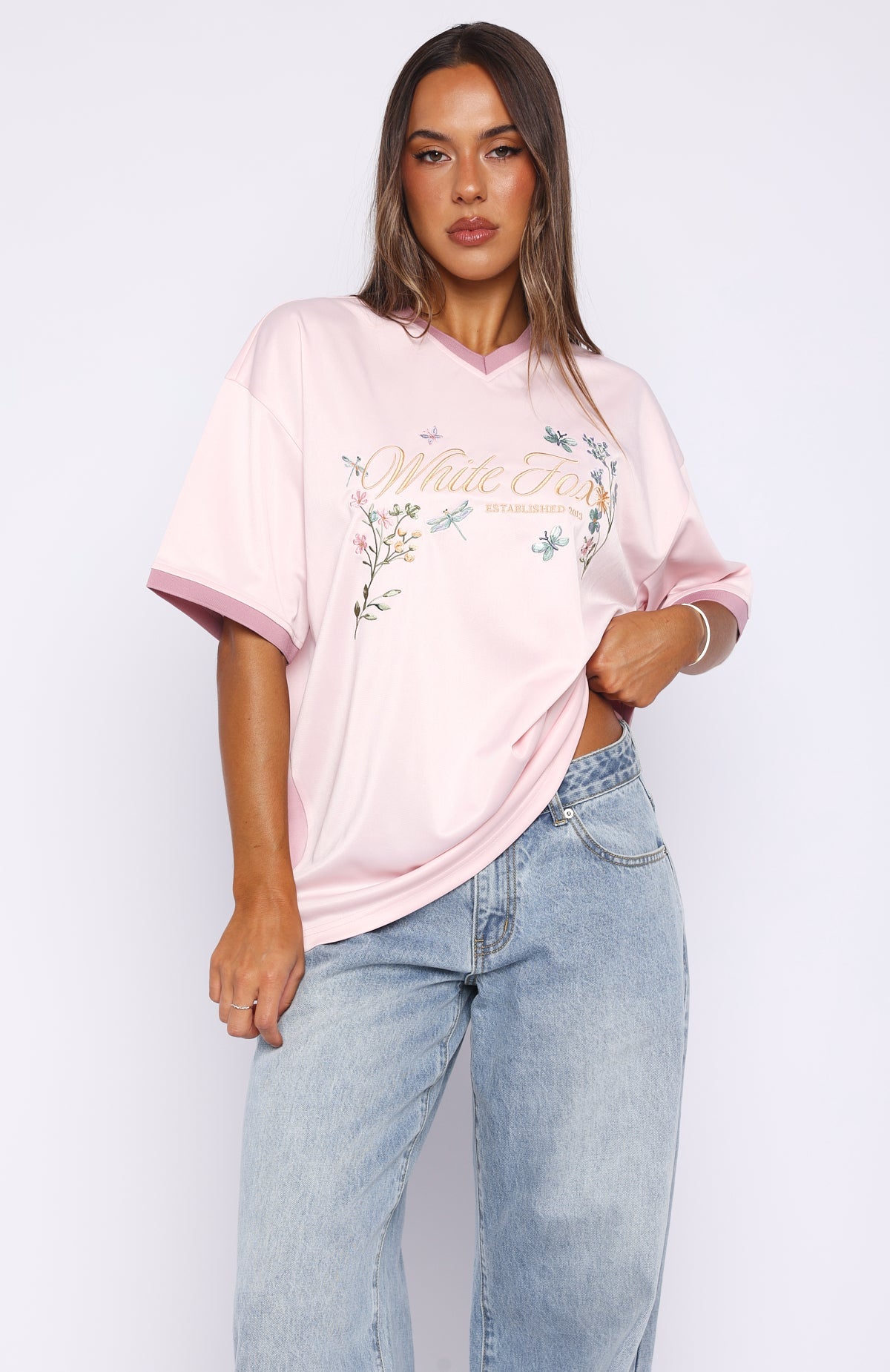 She's Out Of My League Oversized Jersey Pink