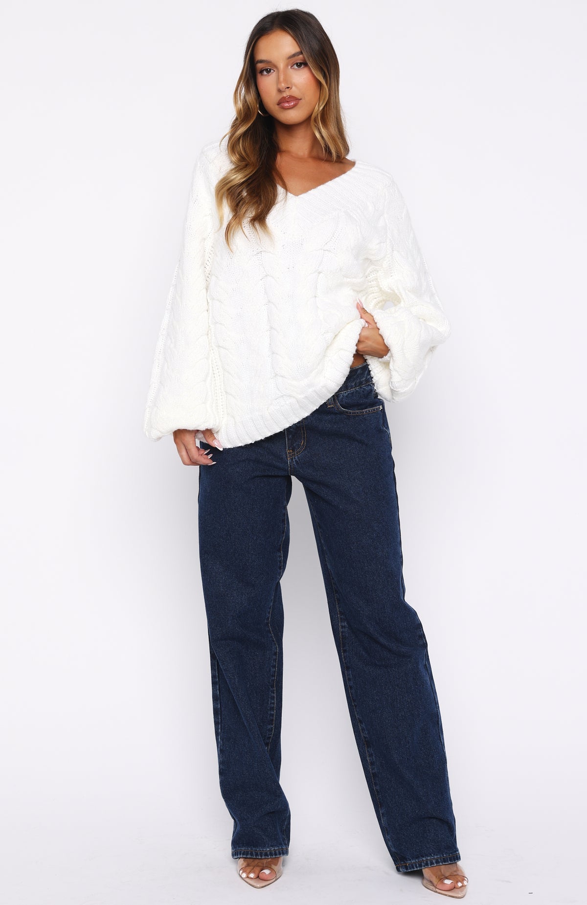 Showfern Knit Sweater Off White