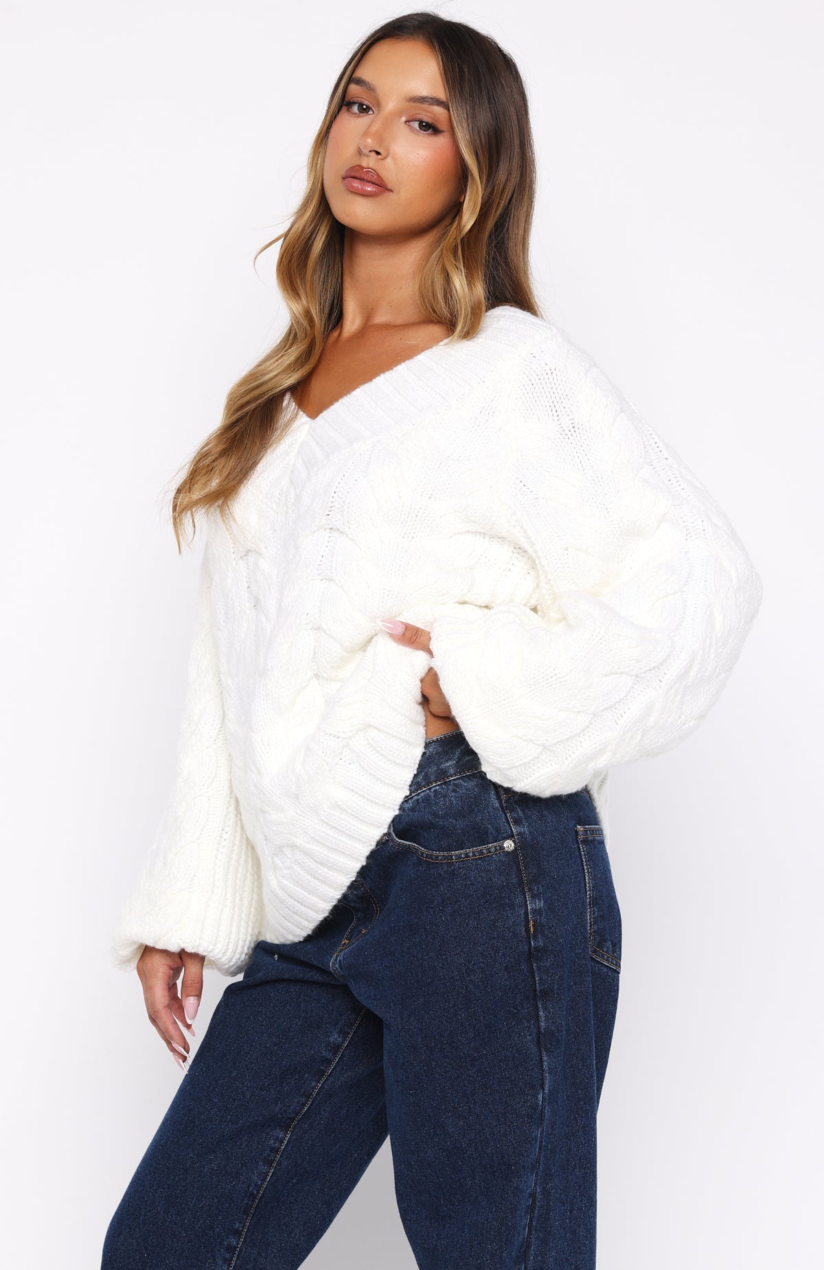 Showfern Knit Sweater Off White