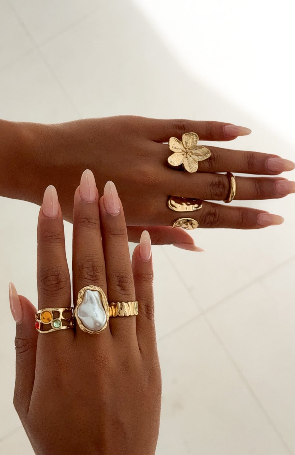 Signe Ring Set Gold