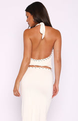 Sky Terrace Halter Top Cream